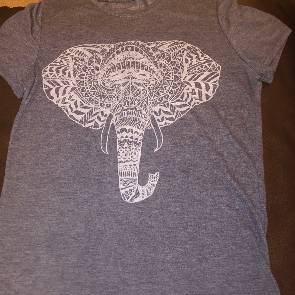 Zoe and Liv Navy Elephant T-Shirt  (Medium)